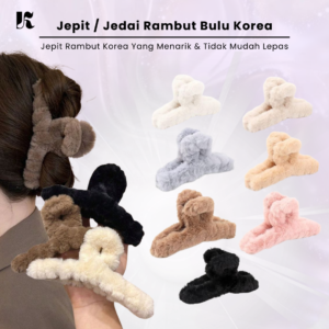 jedai rambut bulu jepit wanita korea