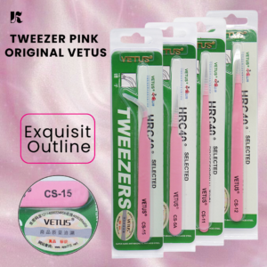 tweezer vetus pink for eyelash extension