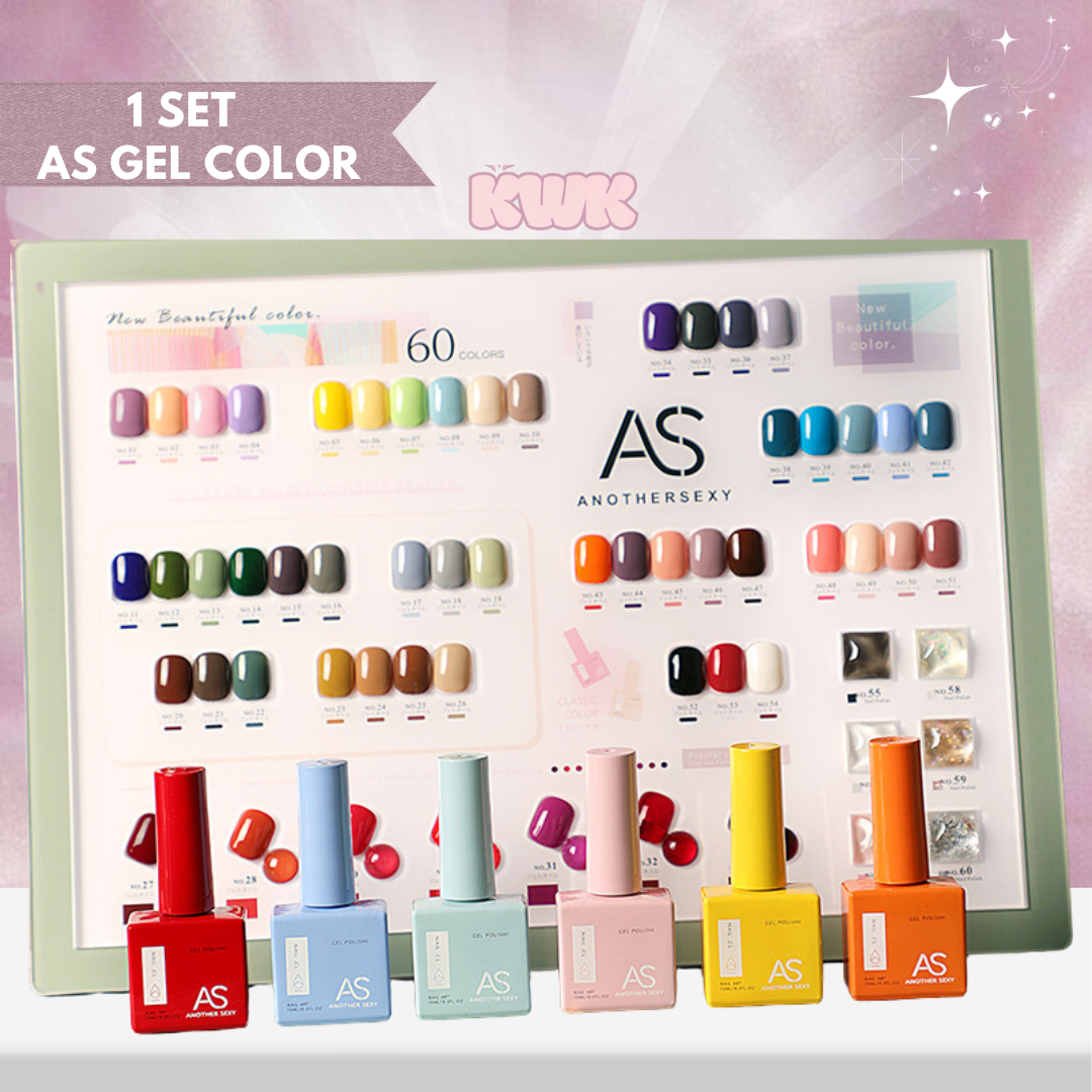 as nail gel polish 1 set 60 warna 15ml as nail gel polish 1 set 60 warna 15ml