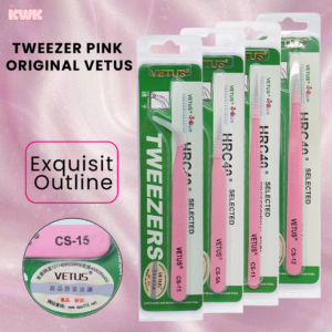 Tweezer Vetus Pink For Eyelash Extension