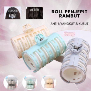 roll rambut besar + penjepit