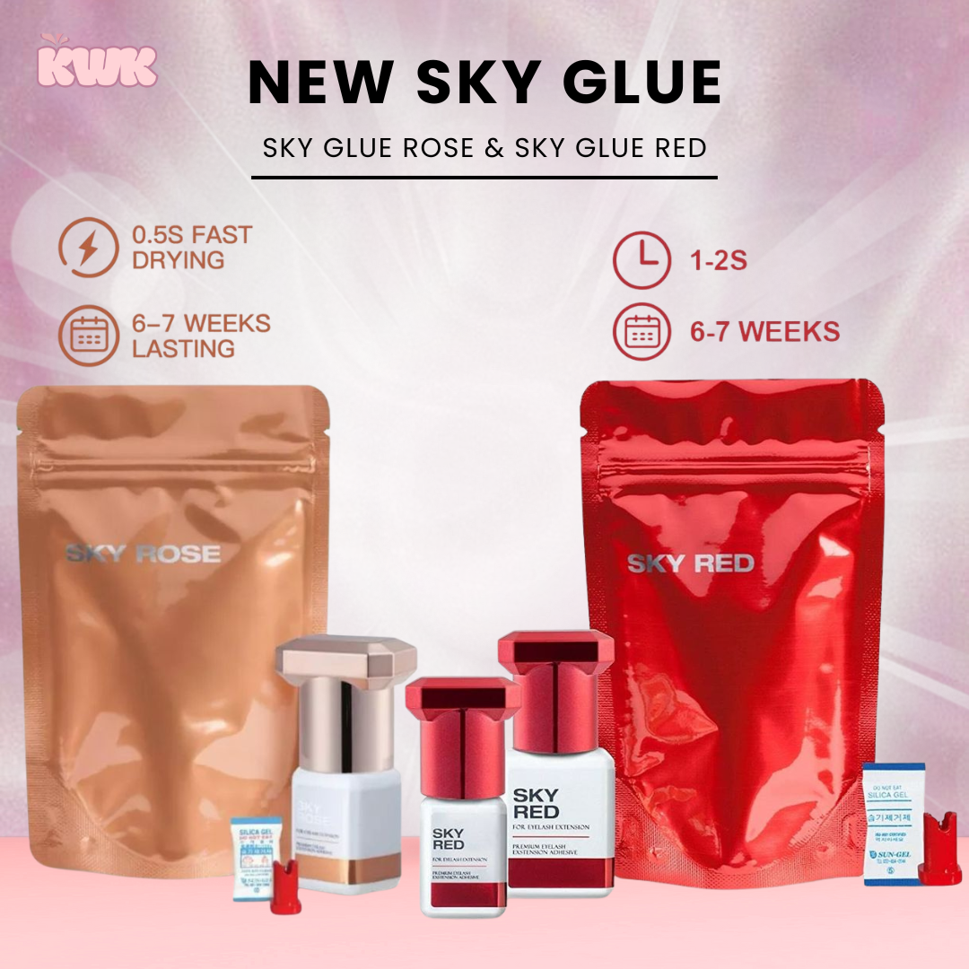 New! Sky Glue Rose Sky Glue Red Eyelash Extension - Image 3