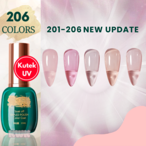 kutek gel nail polish uv led kutek warna no. 201 206