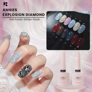 annies kutek gel 10ml glitter diamond flash nail gel uv